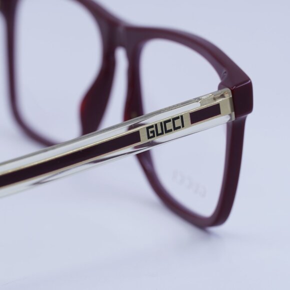 🕶️ New Gucci GG0561O 003 Eyeglasses - Burgundy Frame 54mm - Picture 9 of 11